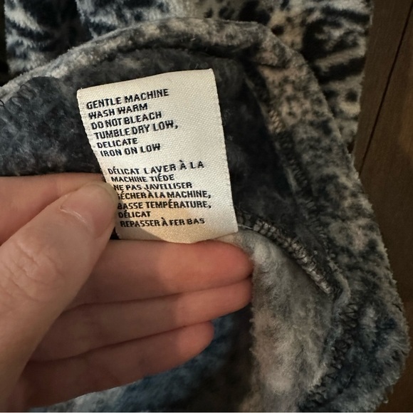 Tradition Women's Black White Grey Tree Pattern Fleece Zip-Up Jacket Sz L - Picture 11 of 11